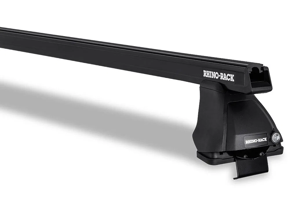 JC-00004 – RHINO RACK Roof Rack, Direct Fit Black Aluminum With Fit Kit/ 4 Legs/ 2 Cross Bars